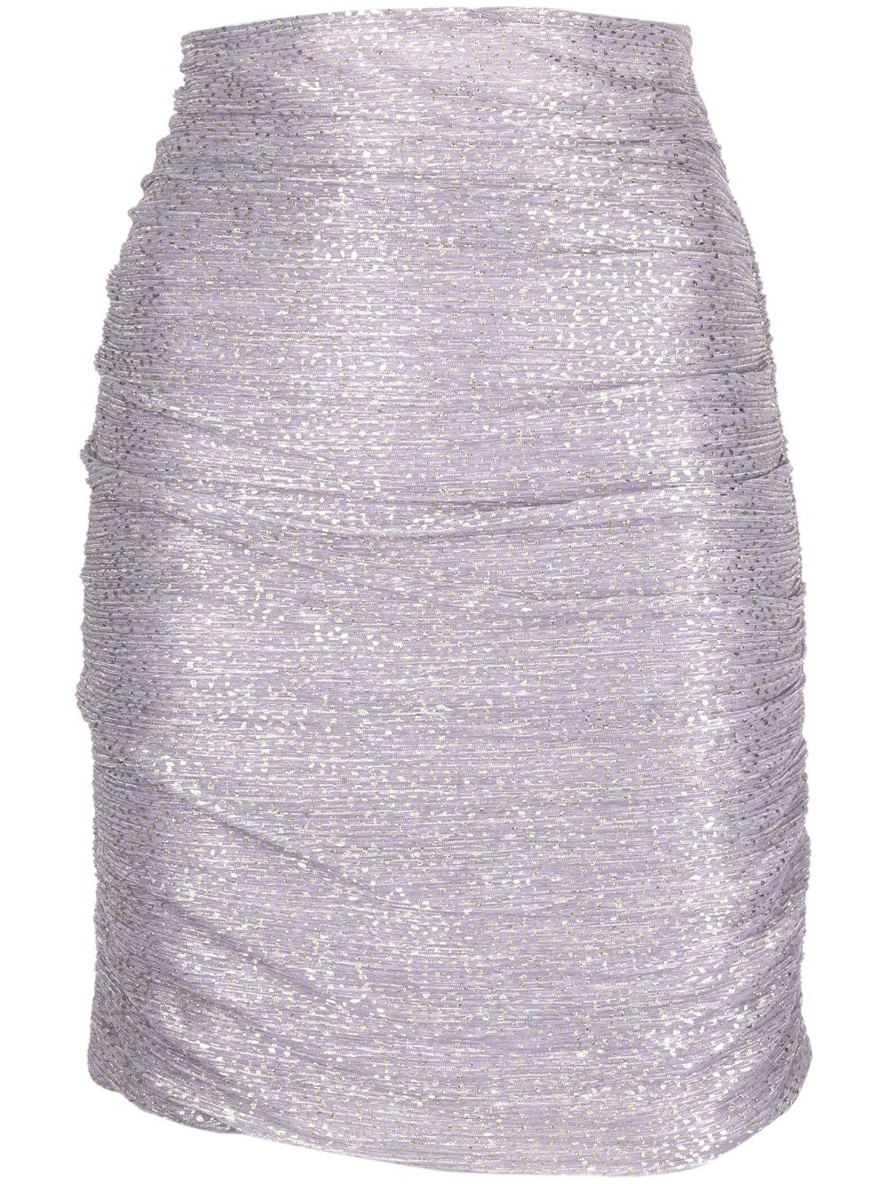 Sabina Musayev Crown Metallic Miniskirt In Purple