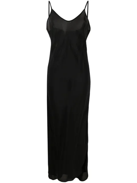 Andrea Ya'aqov V-neck semi-sheer maxi dress