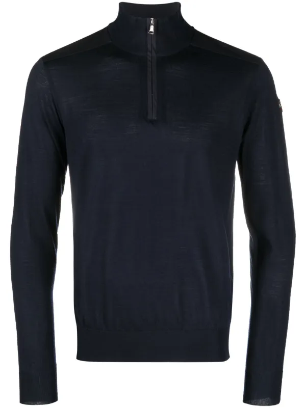 Paul & Shark Logo-patch Roll-neck Jumper in Blue