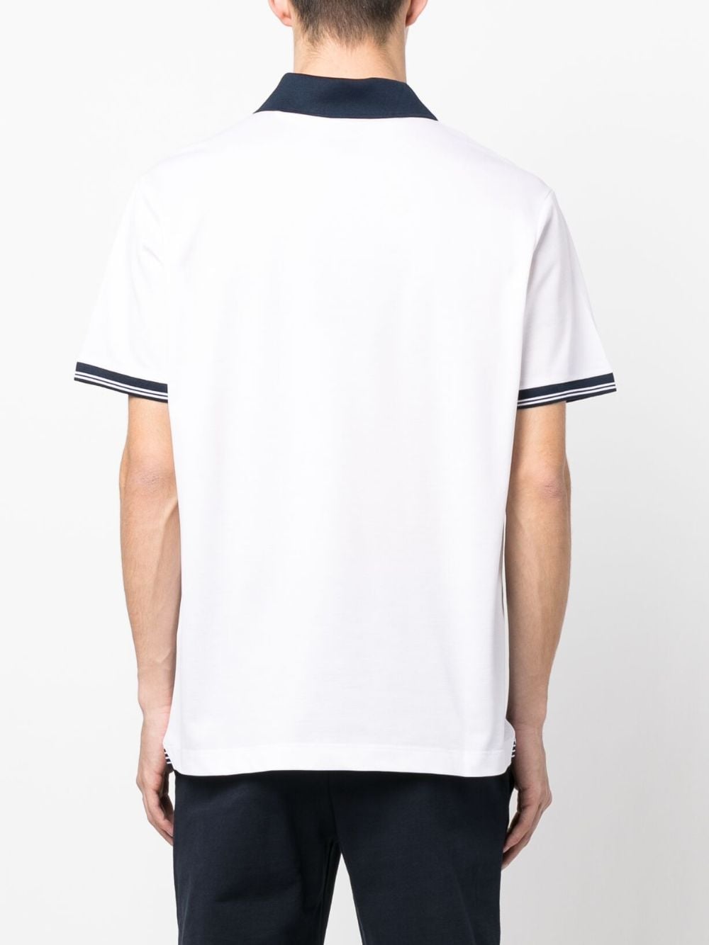 Shop Paul & Shark Logo-patch Organic-cotton Polo Shirt In White