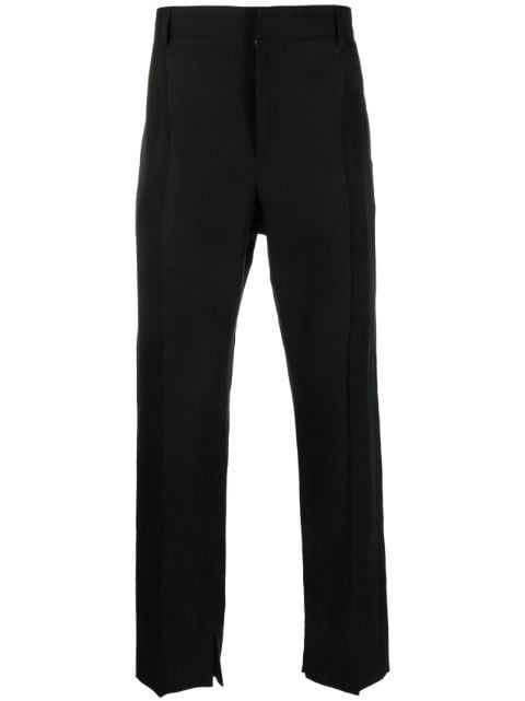 LOEWE pressed-crease linen tailored trousers 