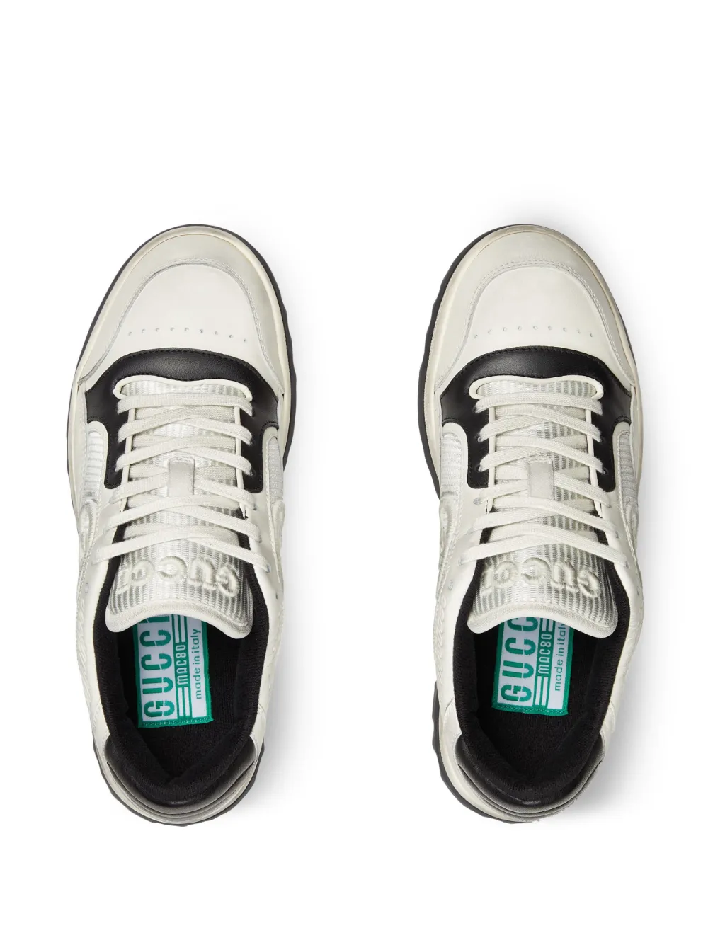 Shop Gucci Mac80 Lace-up Sneakers In White