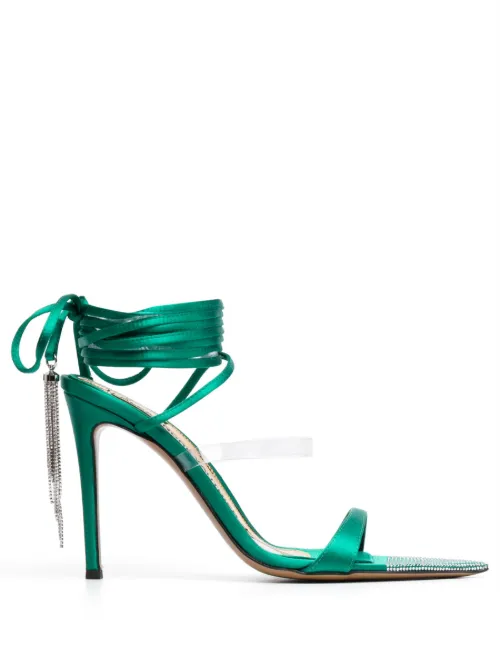 Sandales à brides ornées de cristaux - Alexandre Vauthier - Modalova