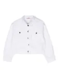 Liu Jo Kids elasticated-hem denim jacket - White