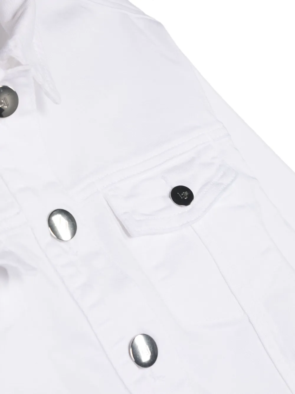 Liu •jo Elasticated-hem Denim Jacket In White