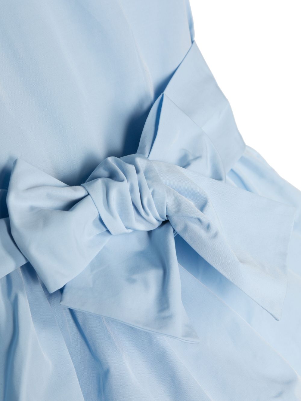 Shop Liu •jo Ruffled Bow-fastening Dress In Blue