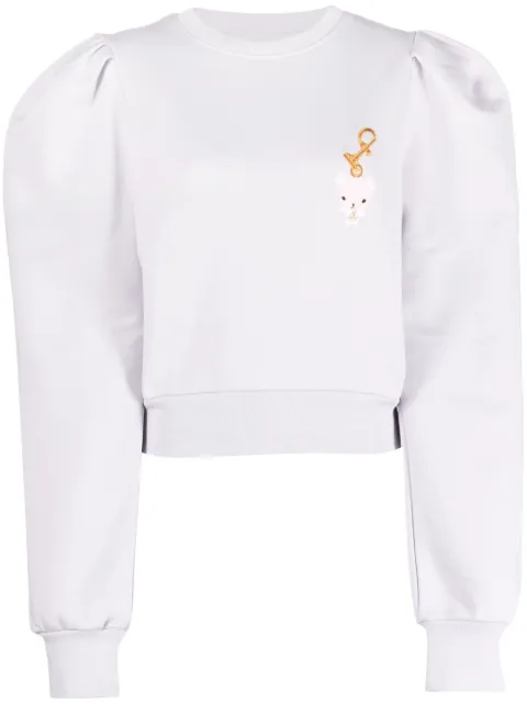 puff long-sleeves cropped sweatshirt