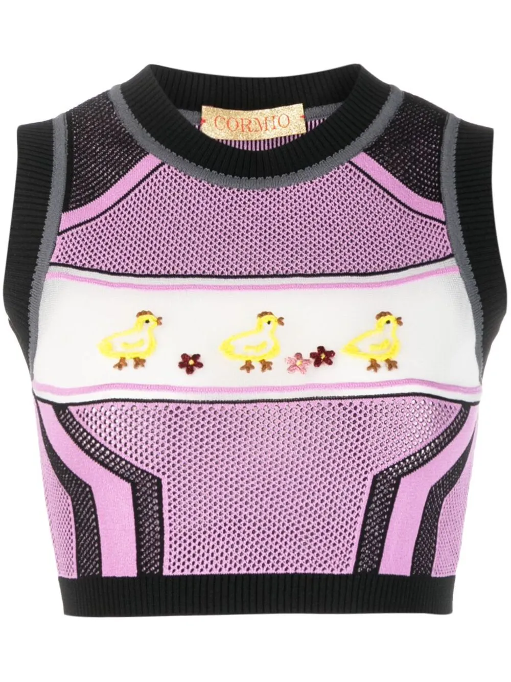 Cormio Cropped Sleeveless Top In Pink