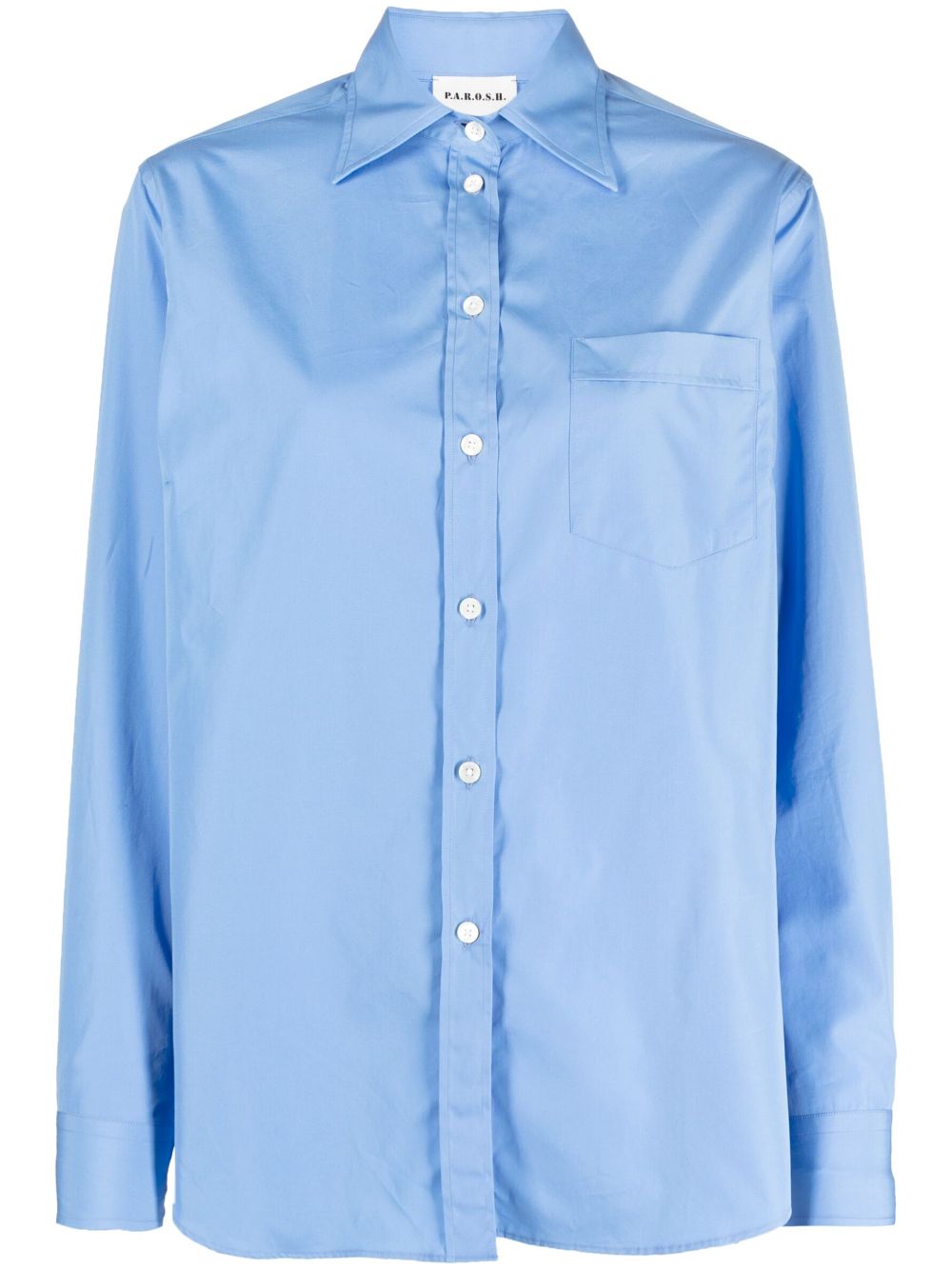 P.A.R.O.S.H. chest-pocket cotton shirt - Blue