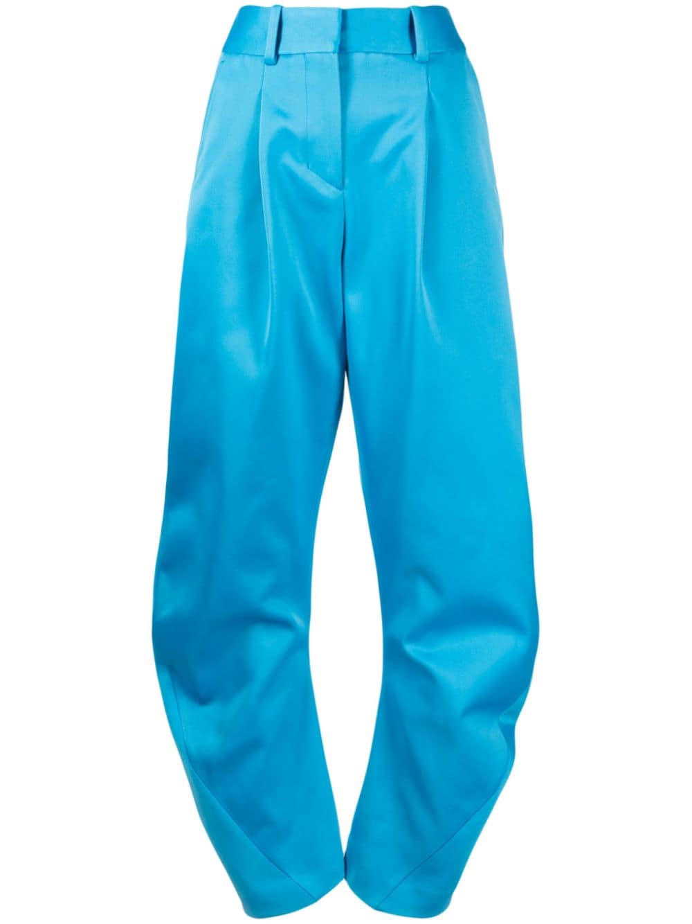 Off-white Curved-leg Trousers In Blue