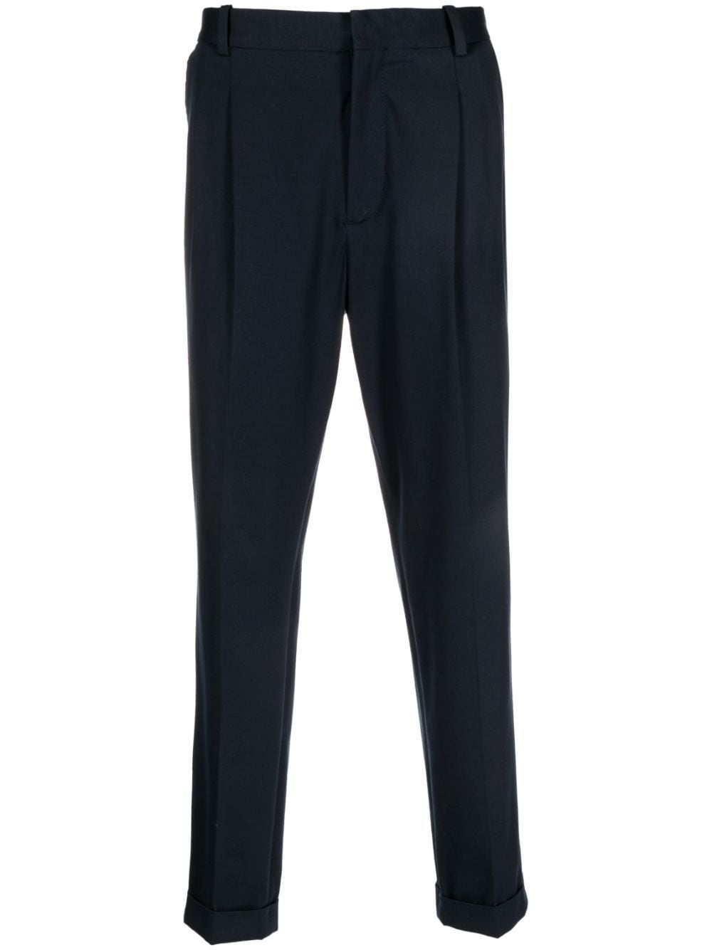 Shop Circolo 1901 Tailored Tapered-leg Trousers In Blue