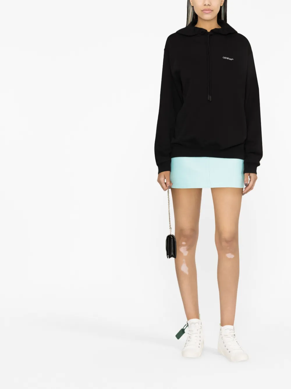 Off-White Hoodie met logoprint - Zwart