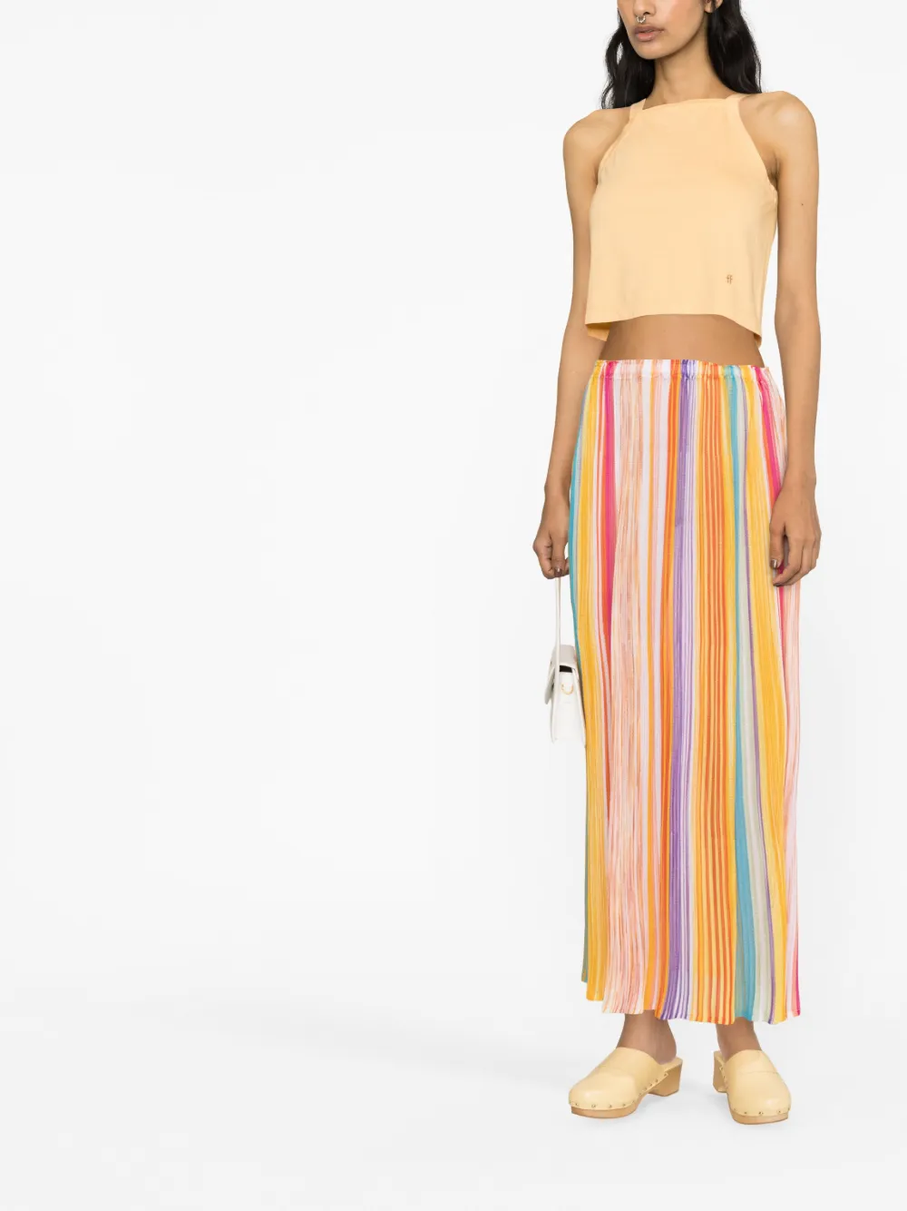Forte Forte sleeveless cotton crop top - Oranje