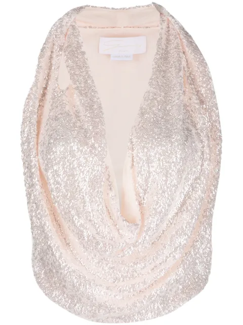 Genny haut drapé à sequins