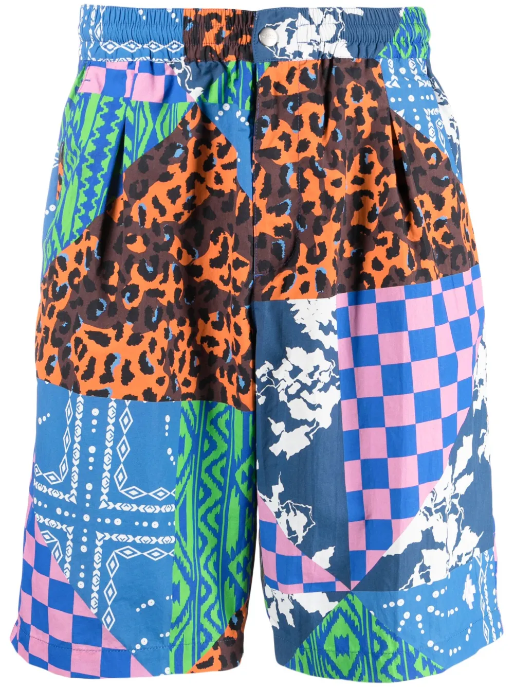 Marcelo Burlon County Of Milan Multi-panel Knee-length Shorts In Blau