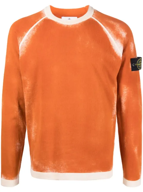 Stone Island Compass-patch tie-dye sweatshirt 