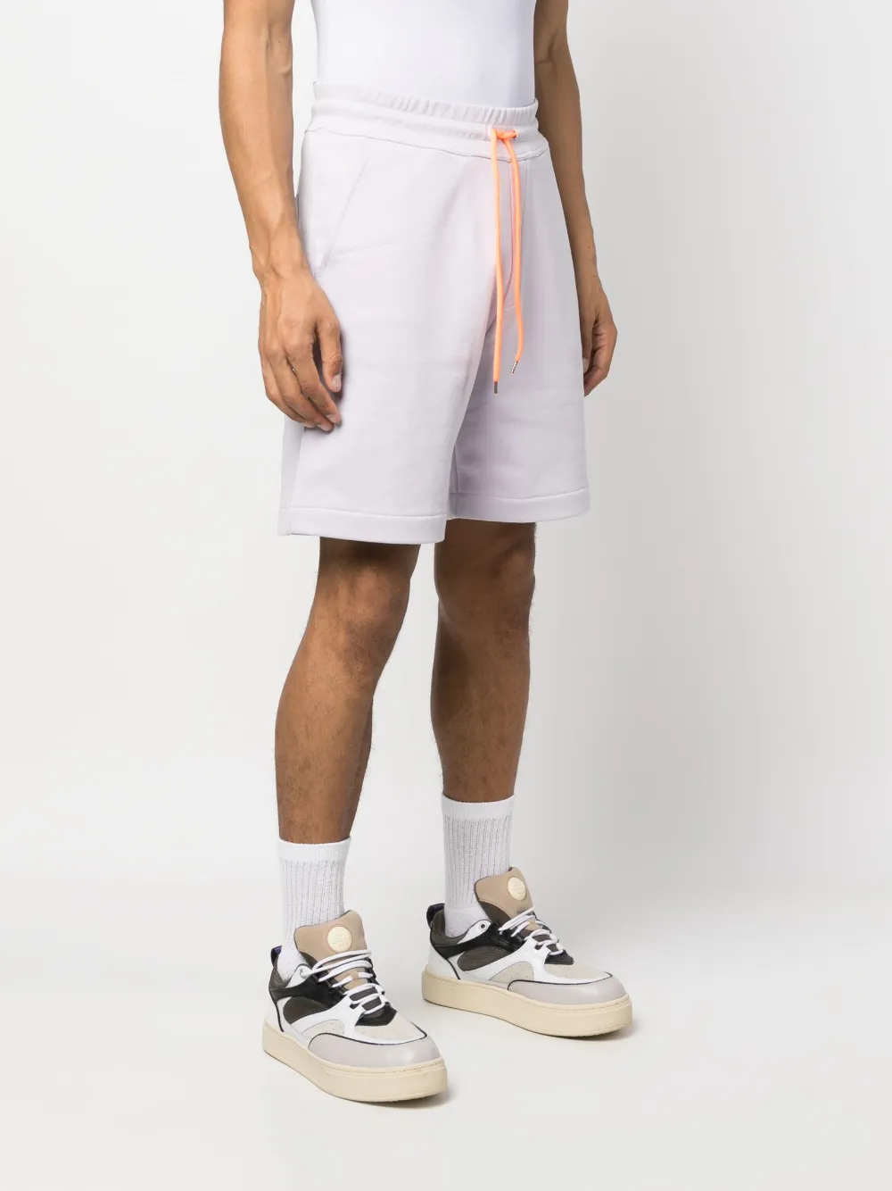 Vivienne Westwood Drawstring-waist Organic-cotton Shorts In Purple