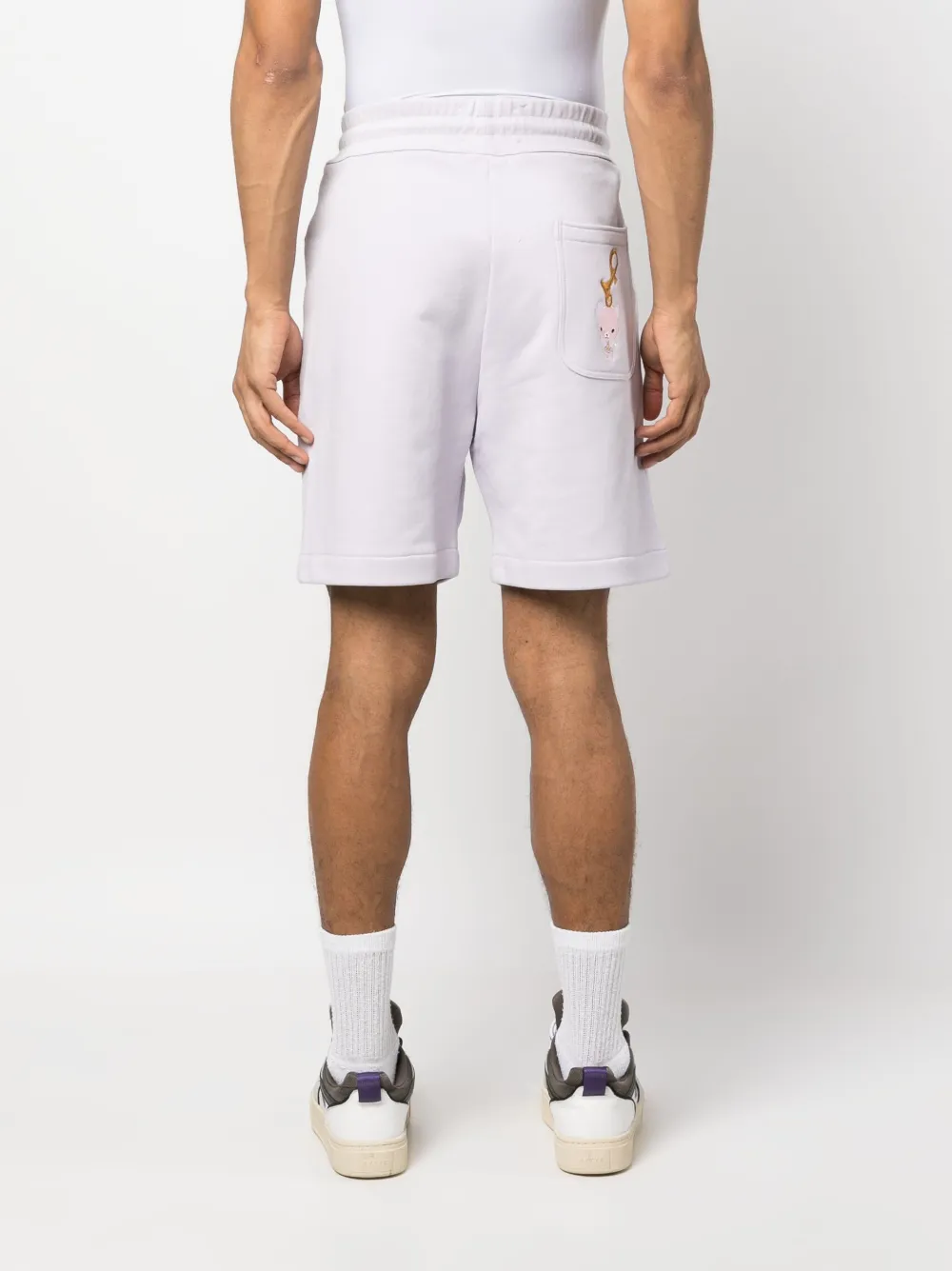 Vivienne Westwood Drawstring-waist Organic-cotton Shorts In Purple