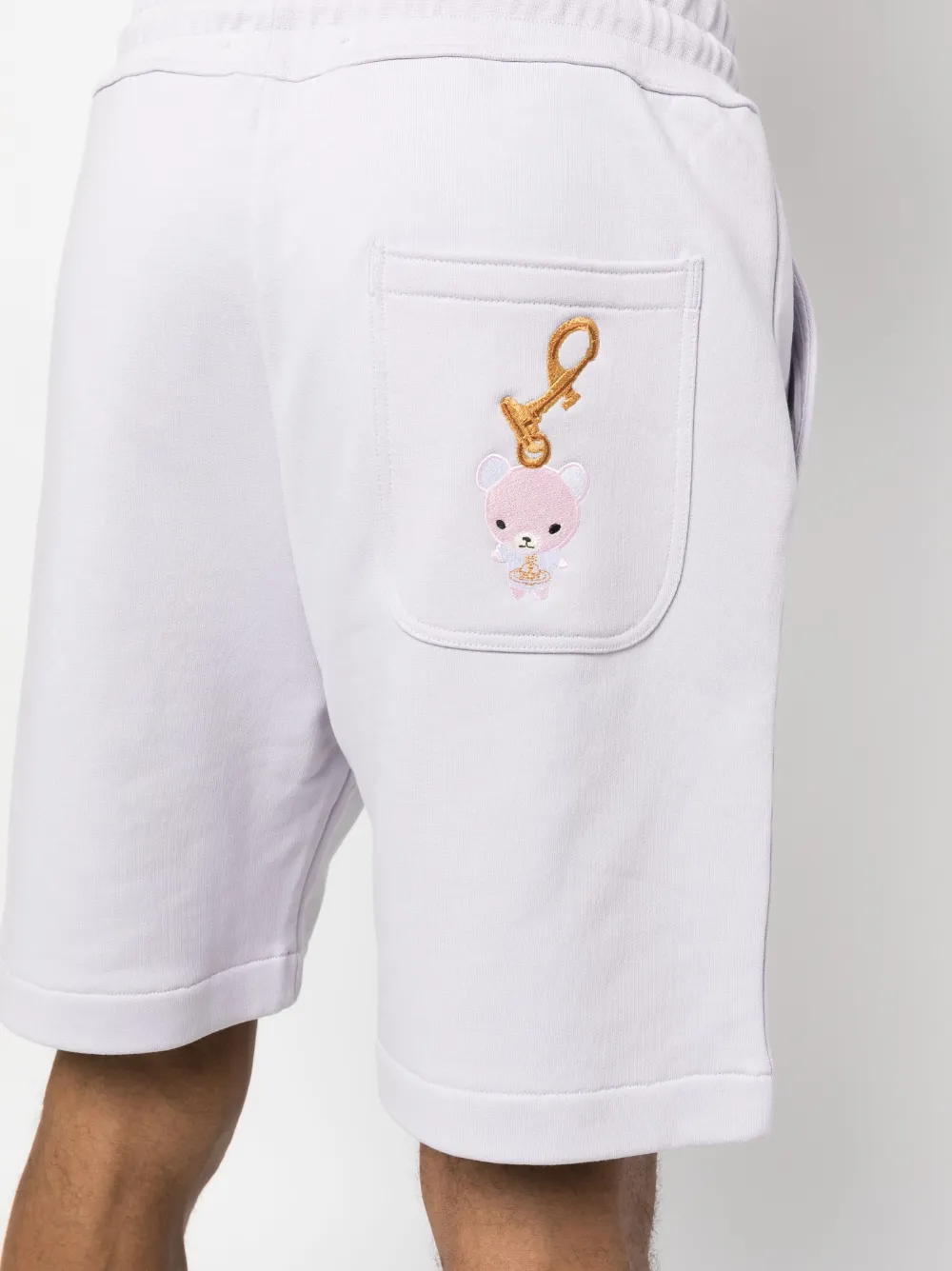 Vivienne Westwood Drawstring-waist Organic-cotton Shorts In Purple