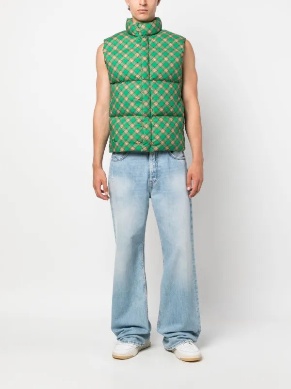 ERL Checked Quilted Down Gilet - Farfetch