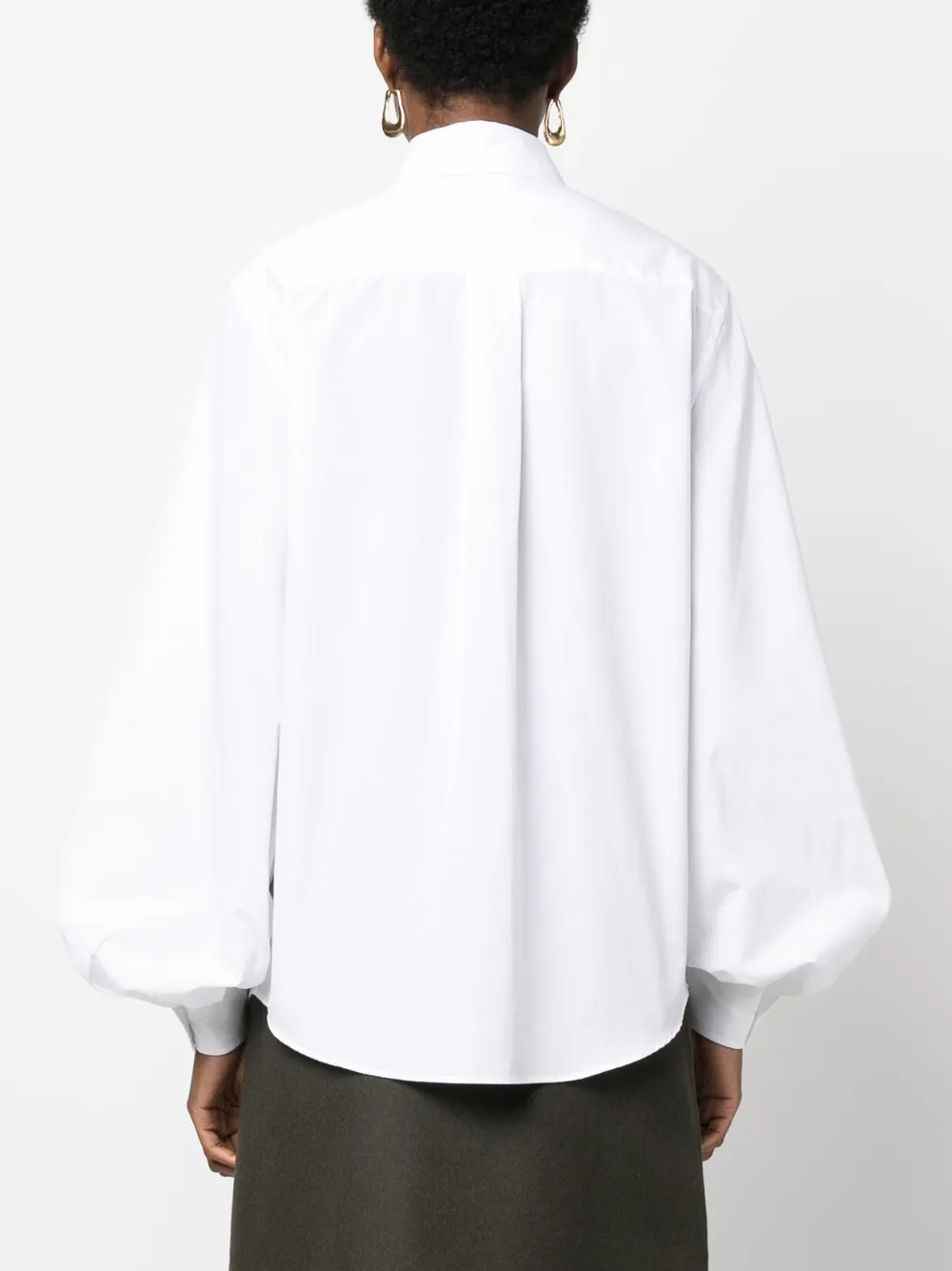 P.A.R.O.S.H. Blouse met pofmouwen Wit