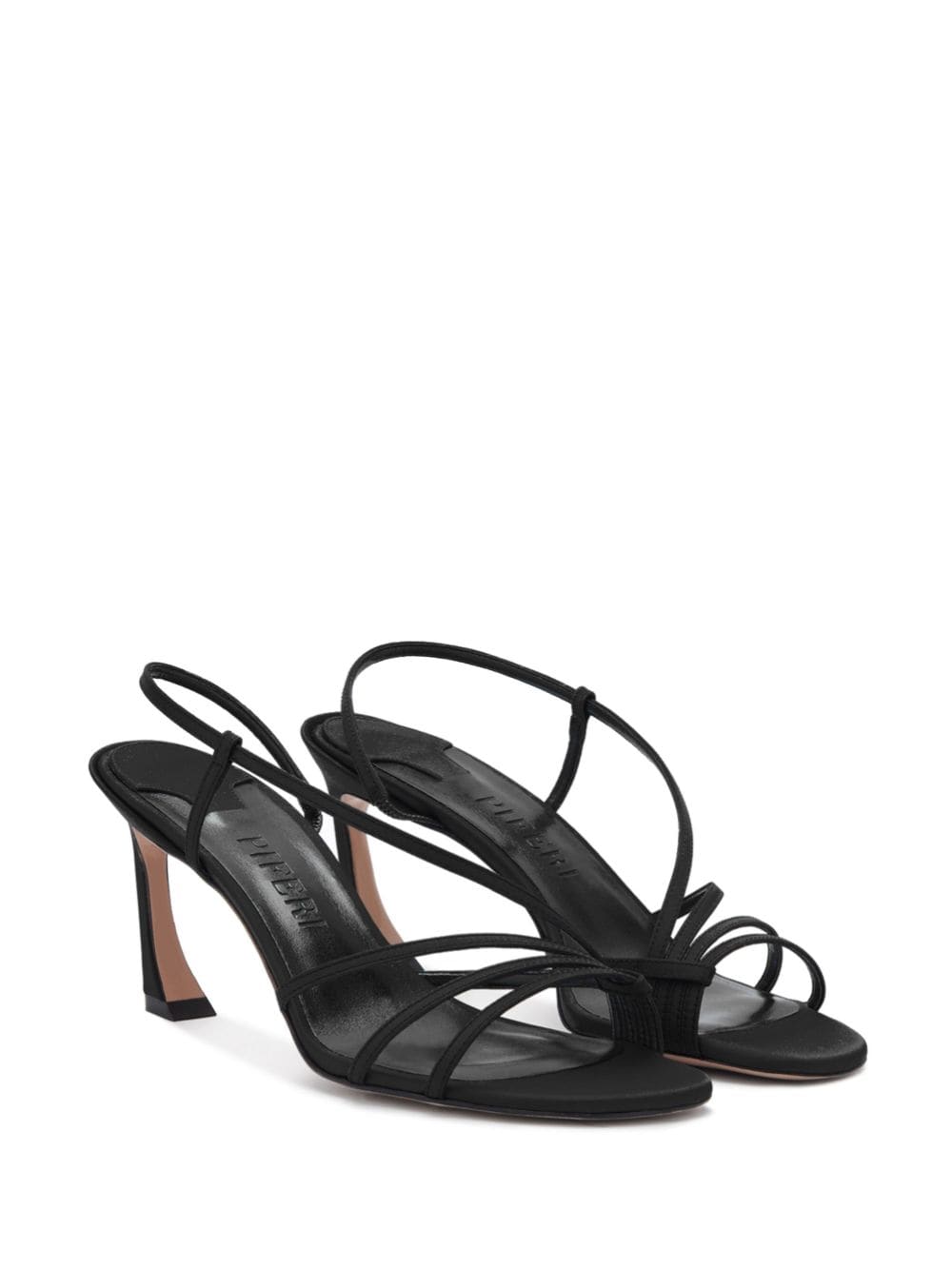 Pīferi Athena 70mm satin sandals - Zwart