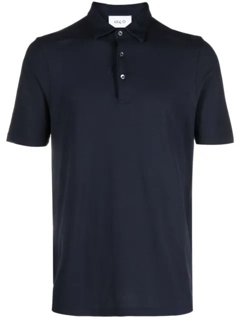 D4.0 short-sleeved cotton polo shirt 
