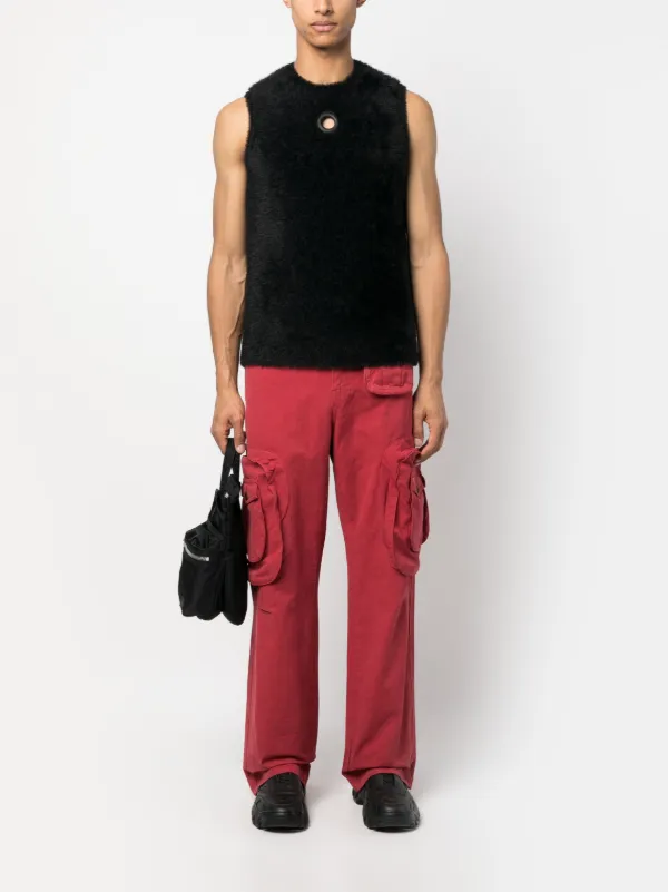 Heron Preston logo-patch Cargo Trousers | Red | FARFETCH
