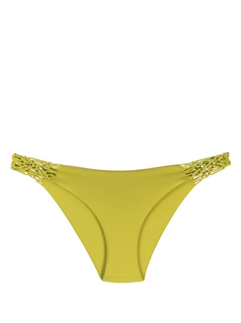 Fisico hand-woven detail bikini bottoms