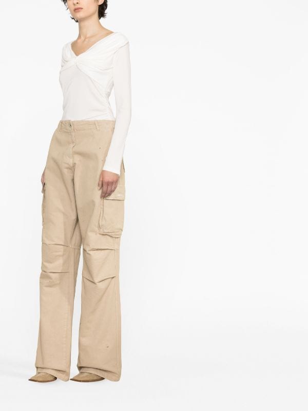 Womens GAS Jeans Trousers  Chinos  Gas Jeans Mary Cargo Beige Cargo  Trousers Beige  MARUSA balloon