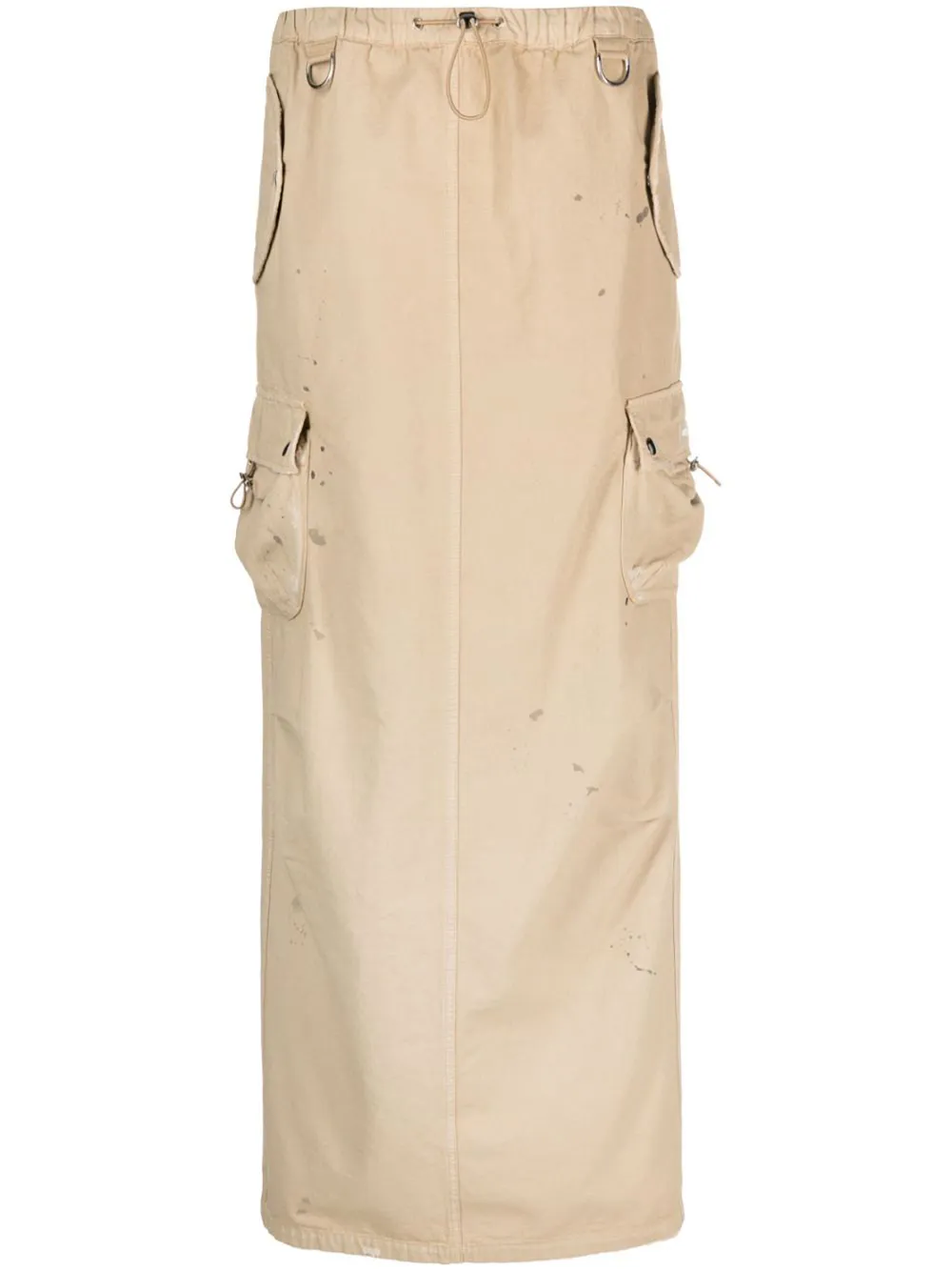 Coperni Tailored Cargo Maxi Skirt In Neutrals