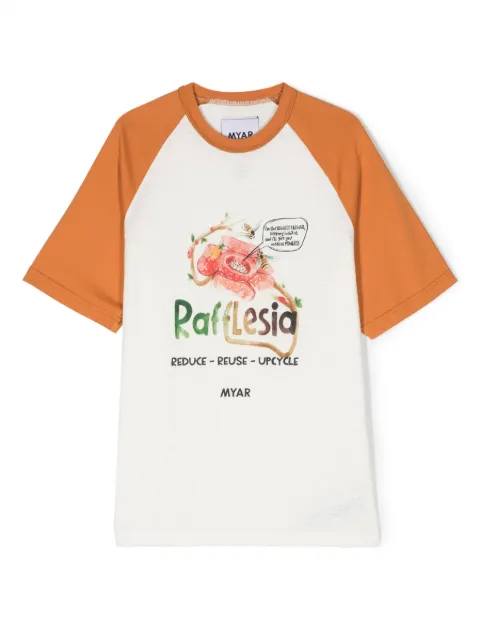 MYAR KIDS graphic-print raglan-sleeves T-shirt