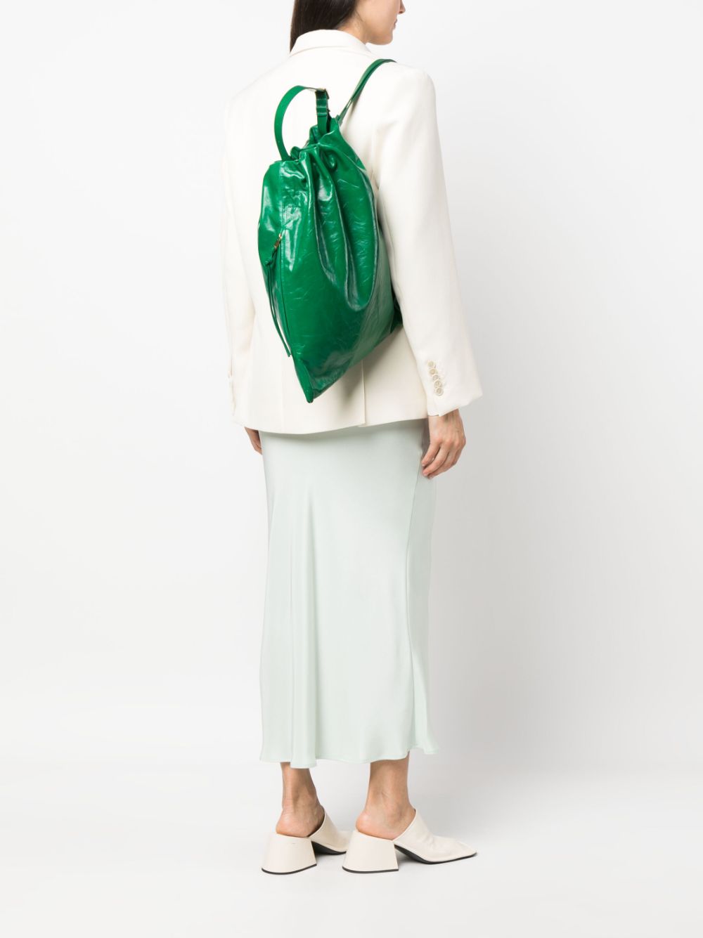 Jil Sander Shopper met trekkoordsluiting - Groen