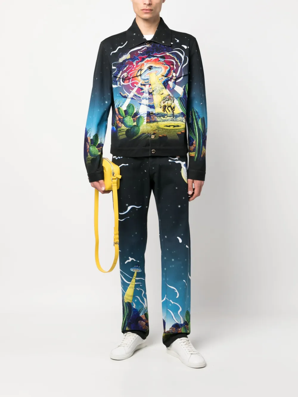 Casablanca Cowboy De L'Espace straight-leg jeans - Zwart