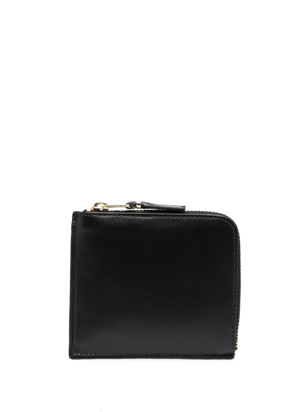Shop Comme Des Garçons Checkerboard-lining Leather Wallet In Black