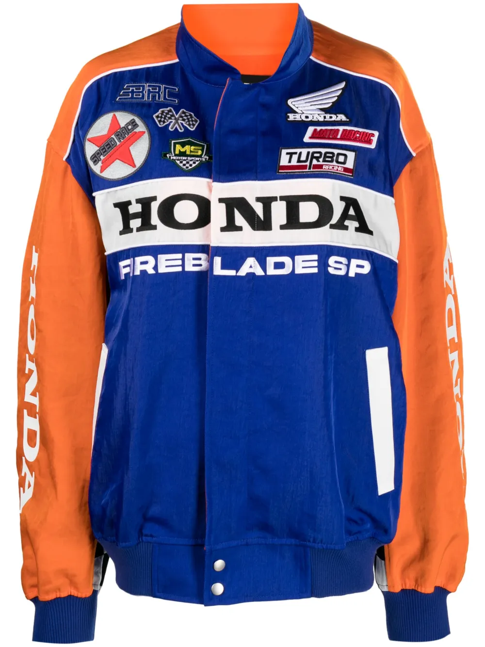 Shop Junya Watanabe X Honda Oversized Bomber Jacket In Blau