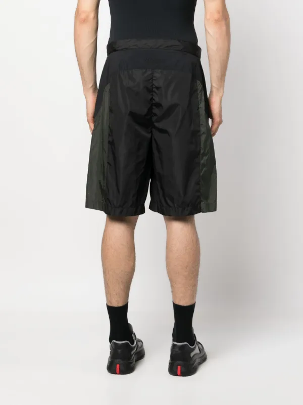 Moncler colour block Bermuda Shorts Black FARFETCH HK