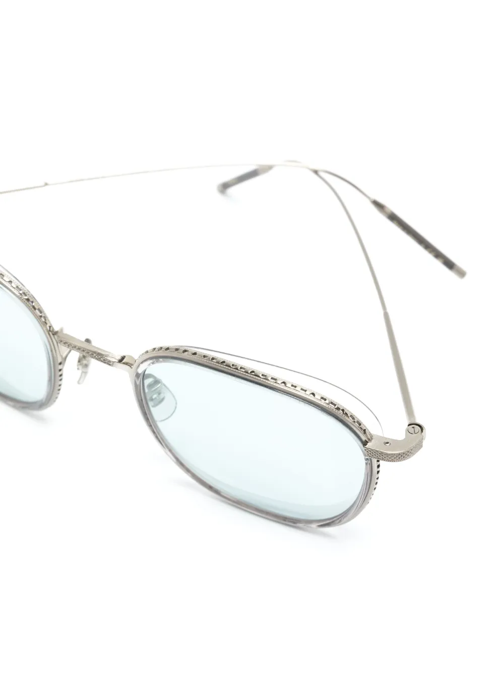  Oliver Peoples Tk-9 Square-frame Glasses - Silver 