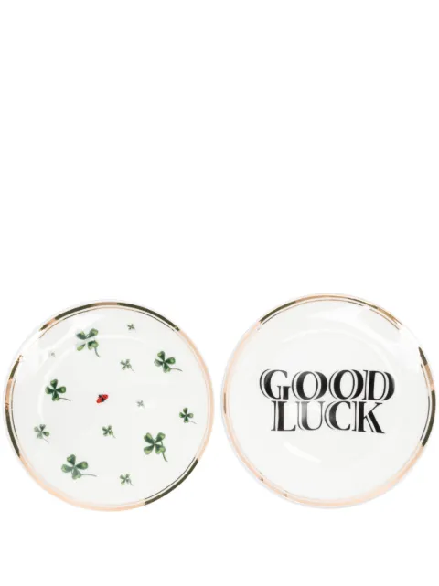 Bitossi Home graphic-print porcelain plates (set of 2)