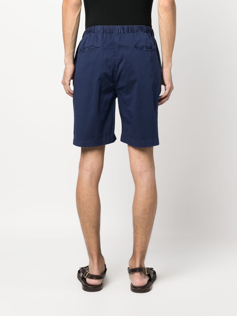 Shop Massimo Alba Cotton Drawstring Shorts In Blau