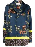 P.A.R.O.S.H. floral-print silk shirt - Blue