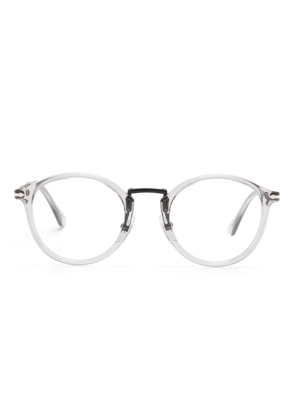 Persol Vico Round-frame Glasses In Metallic