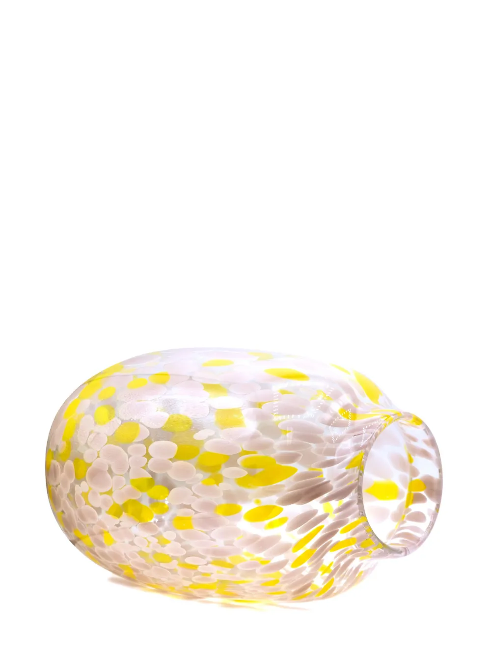 Hay Paint-splatter Glass Vase (30cm) In Yellow