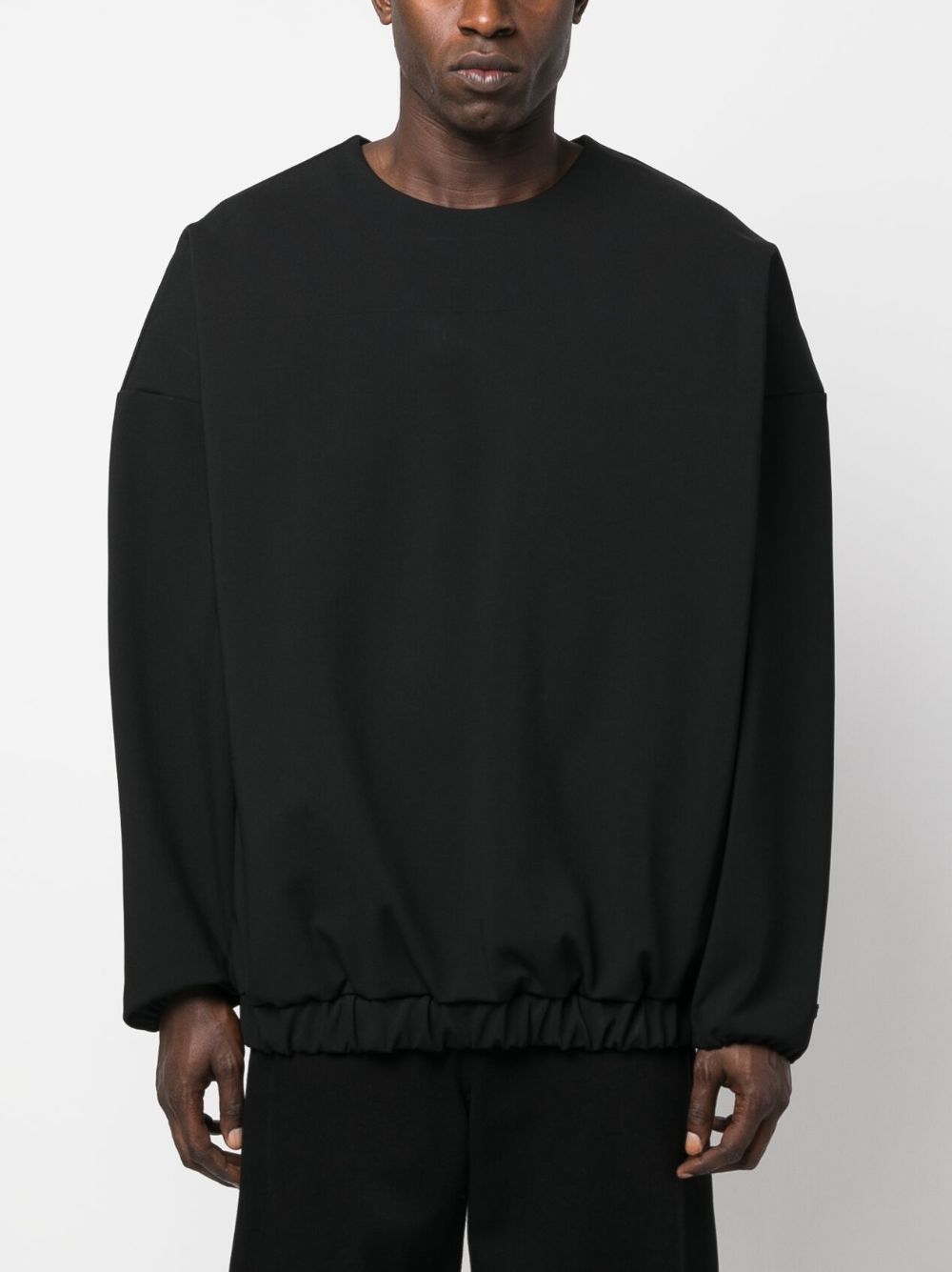 Shop Fear Of God Drop-shoulder Sweatshirt In Black