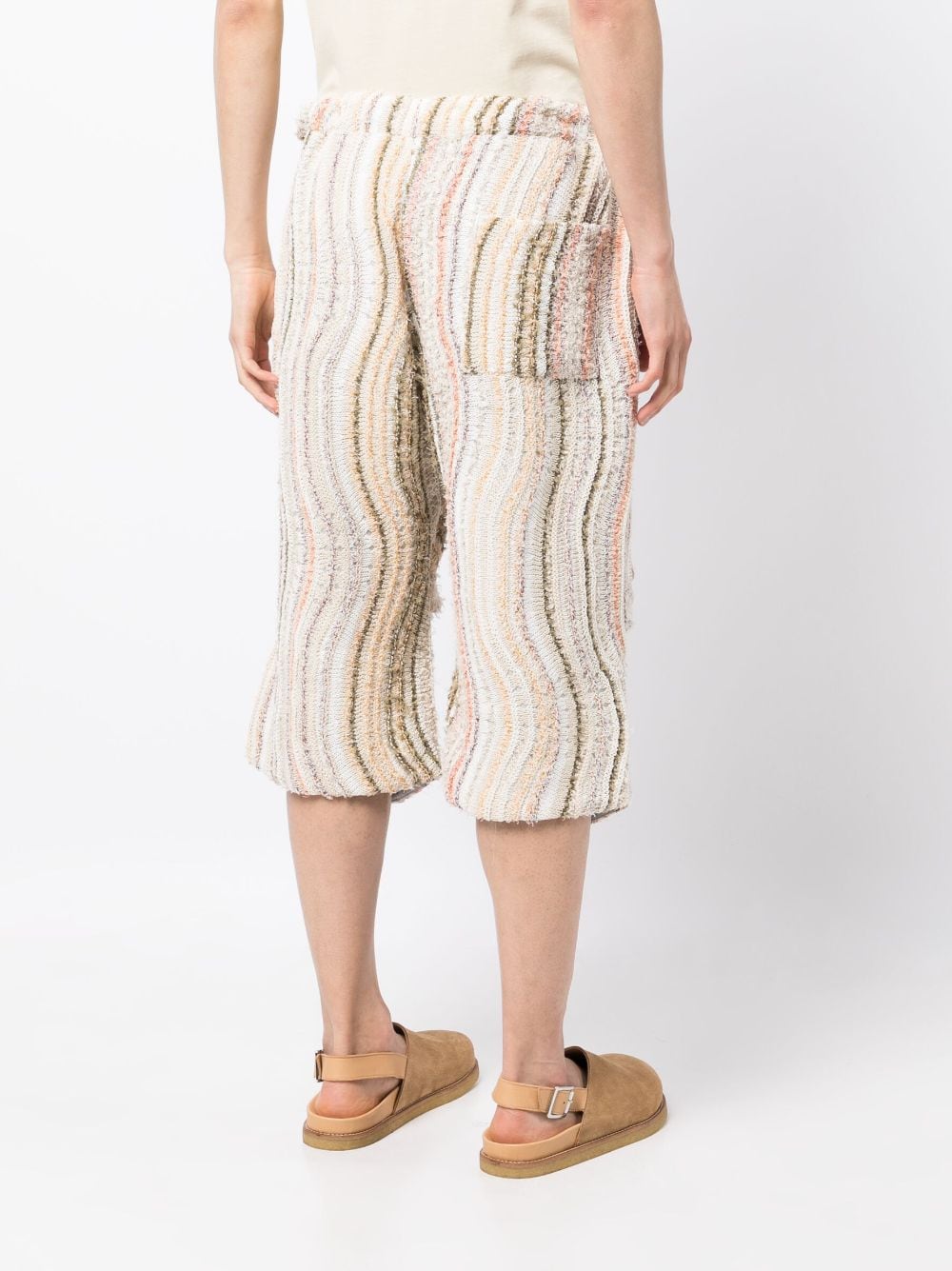 Shop Vitelli Cropped Knitted Trousers In Neutrals