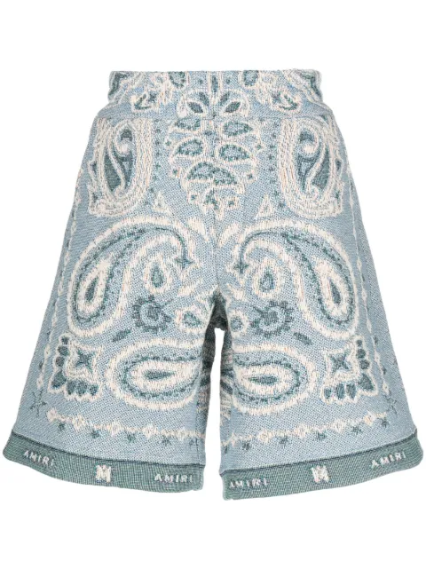 AMIRI paisley-embroidered shorts