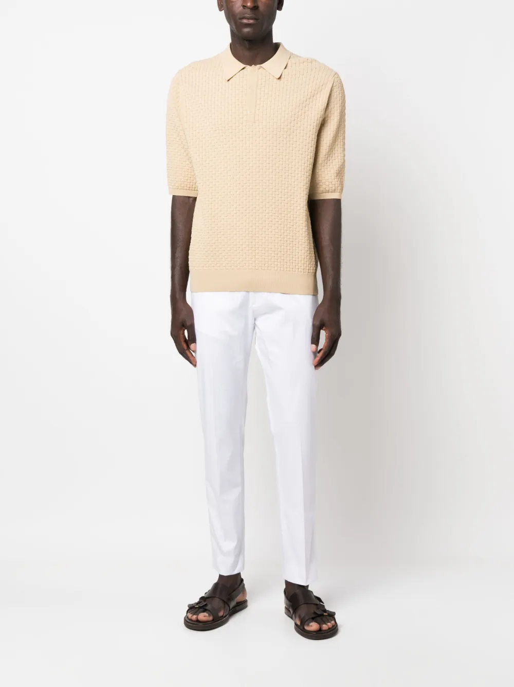 Low Brand Straight broek - Wit