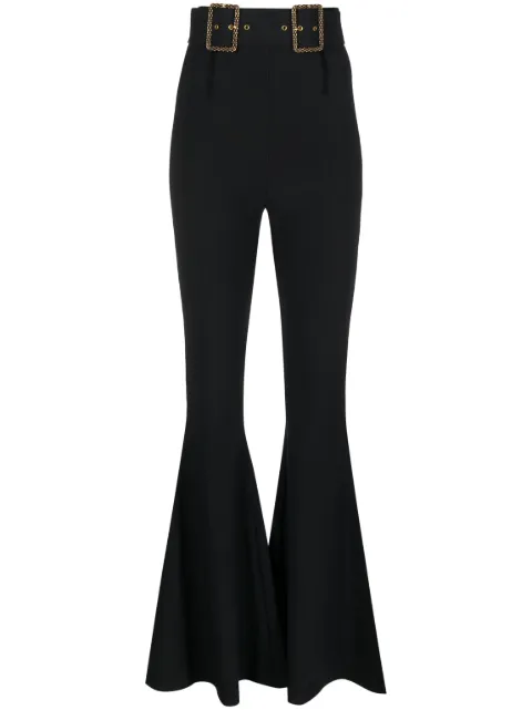 Elisabetta Franchi belted flared trousers