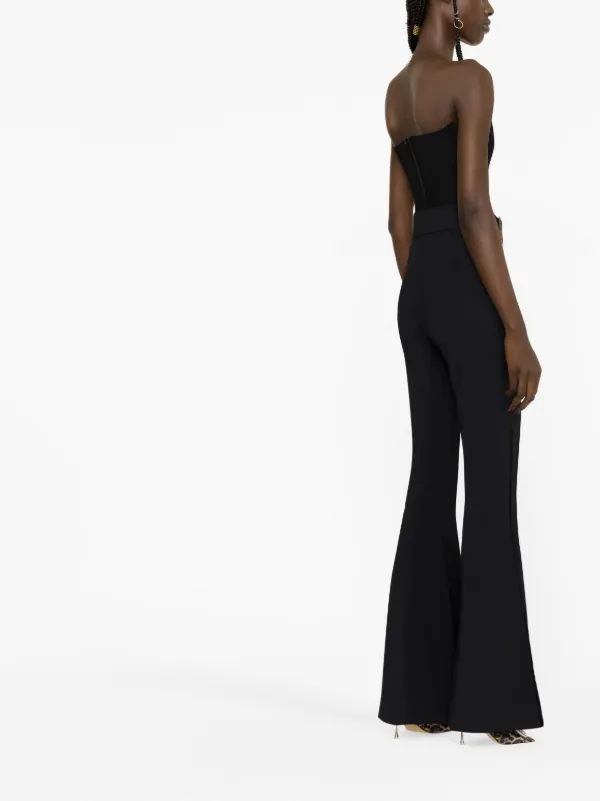 belted flared trousers