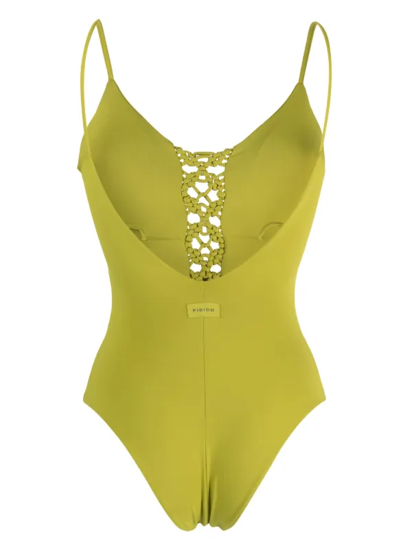 Fisico Maillot De Bain a Details Tresses Vert FARFETCH CM